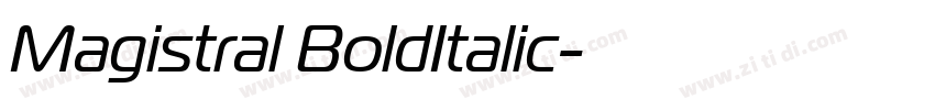 Magistral BoldItalic字体转换